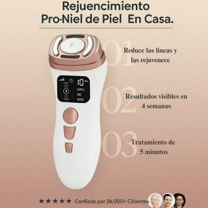 Máquina facial ultrasónica HiFU RF para reafirmar la piel